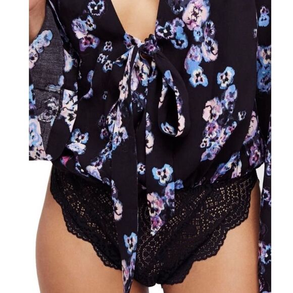 NWT Free People Forties Feels Floral Bodysuit - Picture 10 of 10